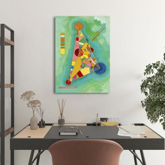Πίνακας ζωγραφικής Variegation in the triangle, Kandinsky W, κοντινό