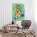 Canvas print Variegation in the triangle, Kandinsky W.