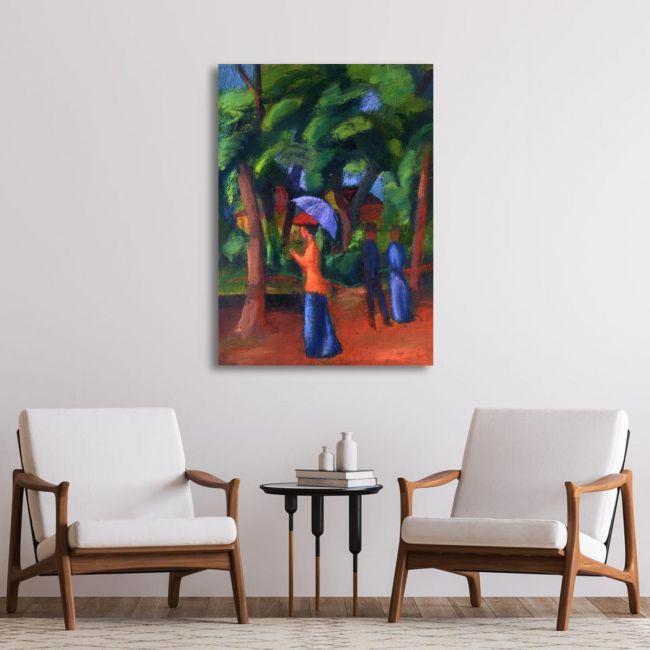 Canvas print A stroll in the park, Macke A.