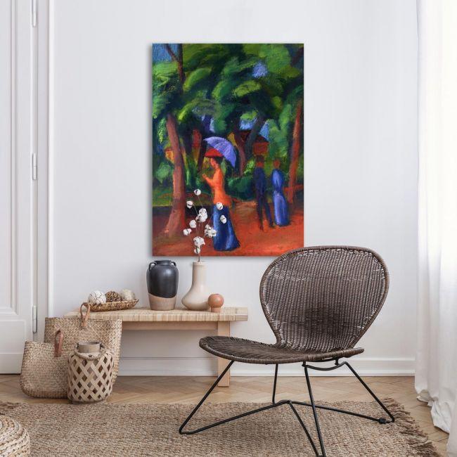 Canvas print A stroll in the park, Macke A.