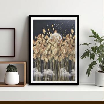 A moon in the leaves, poster