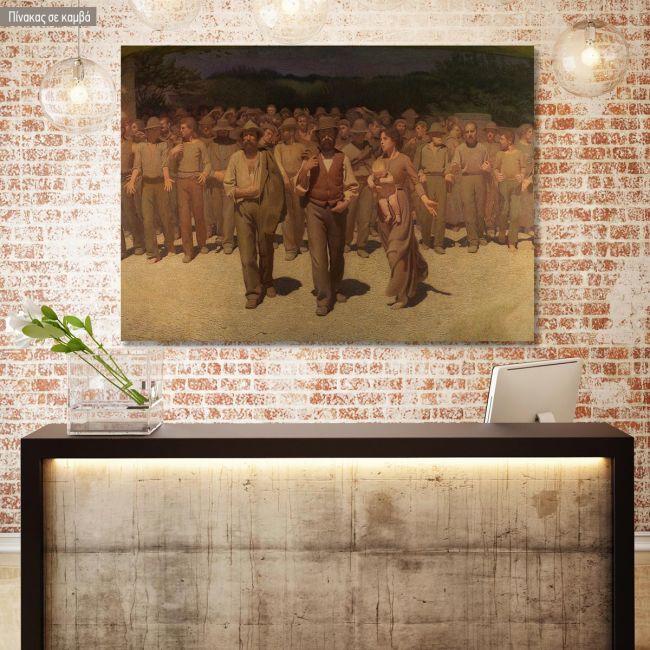 Πίνακας ζωγραφικής The fourth estate Pellizza G. Καμβάς τελαρωμένος, 4