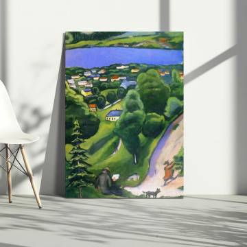 Canvas print View in Teggernsee, Macke A.