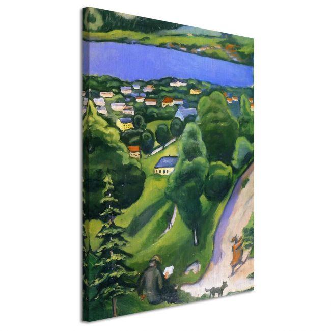 Πίνακας ζωγραφικής View in Teggernsee, Macke A, λεπτομέρεια