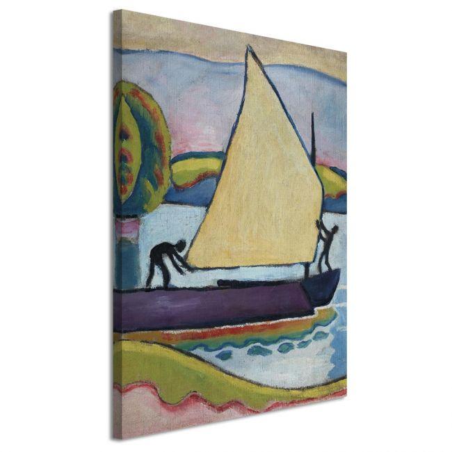Canvas print Sailboat in morning, Macke A.
