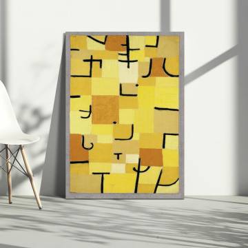 Canvas print Signs in yellow, Klee P