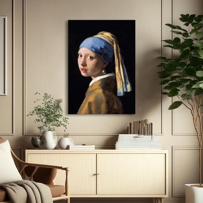 Canvas print Girl with pearl earring, Vermeer Johannes