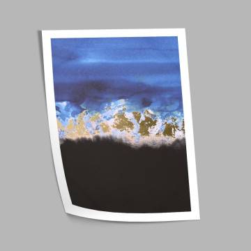 Blue, gold, black, Poster 2