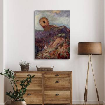 Πίνακας ζωγραφικής The cyclops Redon Odilon Καμβάς τελαρωμένος Όψη 1 2