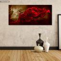 Canvas print Woman in red dress, panoramic