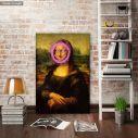 Canvas print Mona Lisa, graffity smile (original Leonardo da Vinci)
