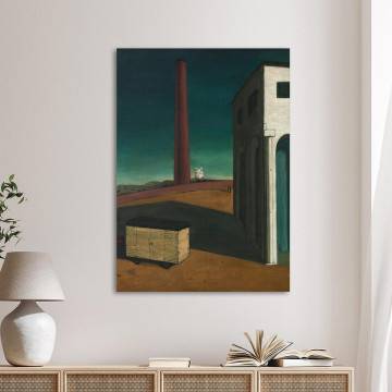 Canvas print The anguish of departure, reart, (original Giorgio de Chirico)