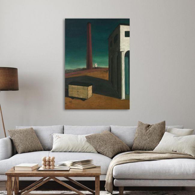 Canvas print The anguish of departure, reart, (original Giorgio de Chirico)