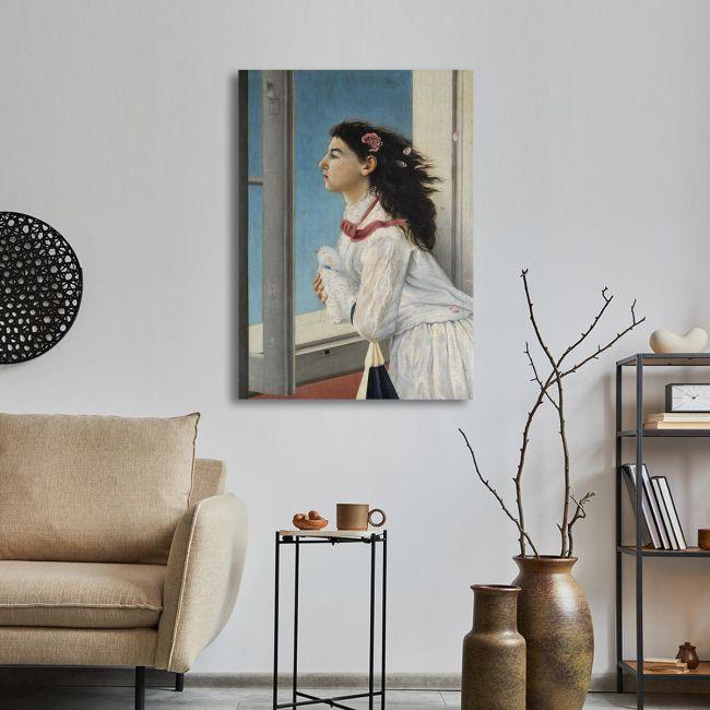 Canvas print Girl at window, Avlichos G