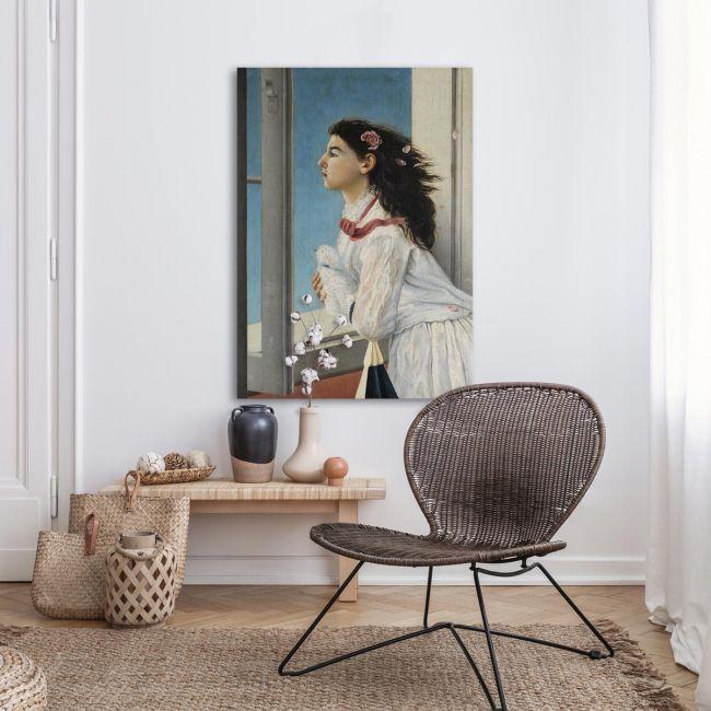 Πίνακας ζωγραφικής Κοπέλα στο παράθυρο, Άβλιχος Γ.