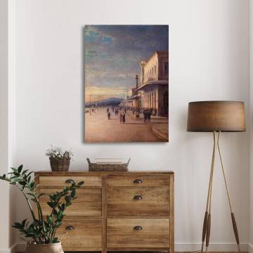 Canvas print Walk in the port of Volos Poulakas I. Framed canvas View 1 2