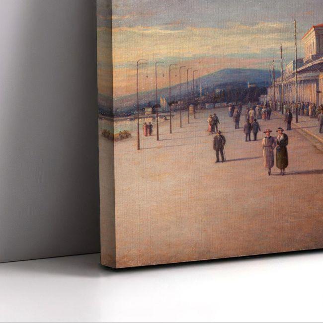 Canvas print Walk in the port of Volos, Poulakas I.