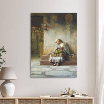 Canvas print Sleeping in church, Rallis