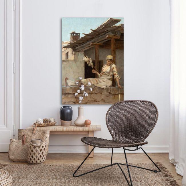Canvas print Weaving girl, Rallis