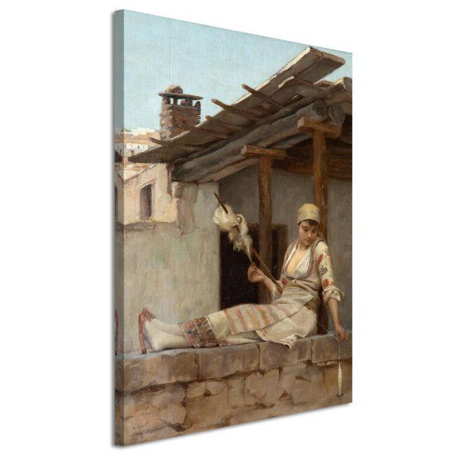 Canvas print Weaving girl, Rallis