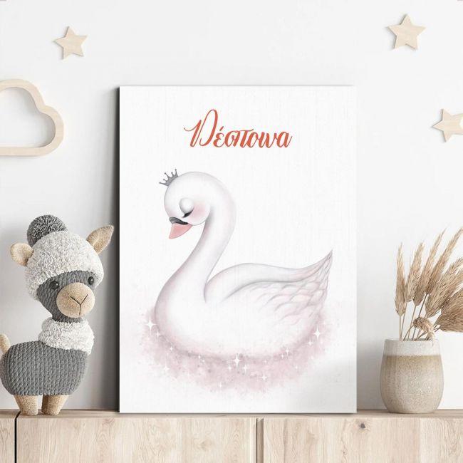 Kids canvas print Dream swan