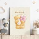 Kids canvas print Bear friends girly