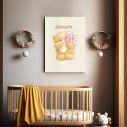 Kids canvas print Bear friends girly