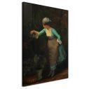 Canvas print Charwoman waters the flowers, Rallis