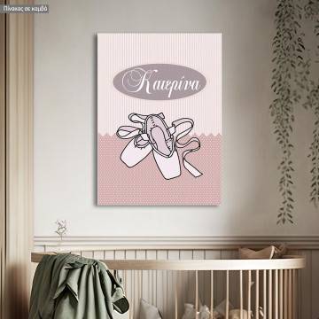 Kids canvas print, ballerina shoes