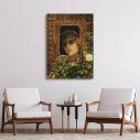 Canvas print Young woman looks out the window, Rallis