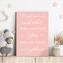 Kids canvas print Now we have everything girly