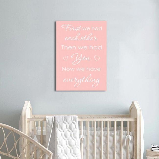 Πίνακας παιδικός σε καμβά Now we have everything girly