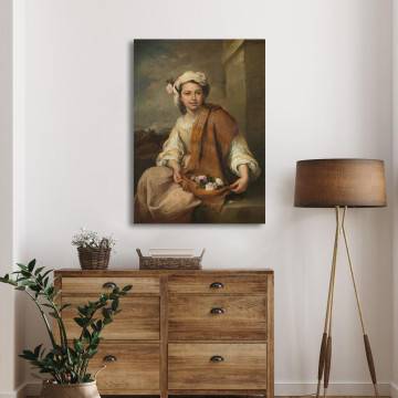 Canvas print The flower girl Murillo B.E Murillo E Framed canvas View 1 2