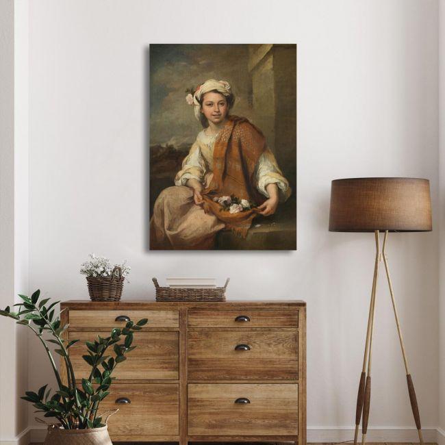 Canvas print The flower girl, Murillo B.E, Murillo E