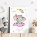 Kids canvas print Elephant watercolor