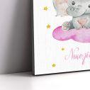 Kids canvas print Elephant watercolor