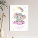 Kids canvas print Elephant watercolor