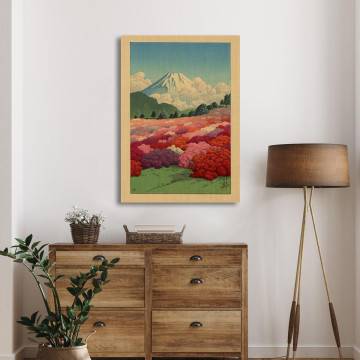 Canvas print View of Mt. Fuji from an azalea garden Kawase Hasui Framed canvas View 1 2