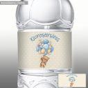 Αυτοκόλλητη ετικέτα Ιπτάμενο αρκουδάκι με μπαλόνια, προσωποποιημένη