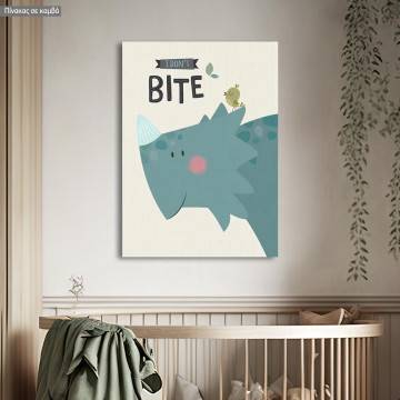 Kids canvas print I don't bite