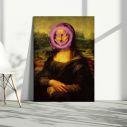 Πίνακας ζωγραφικής Mona Lisa, graffity smile (original Leonardo da Vinci)