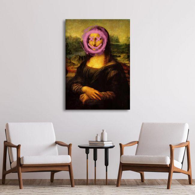 Πίνακας ζωγραφικής Mona Lisa, graffity smile (original Leonardo da Vinci)