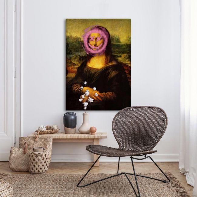 Πίνακας ζωγραφικής Mona Lisa, graffity smile (original Leonardo da Vinci)