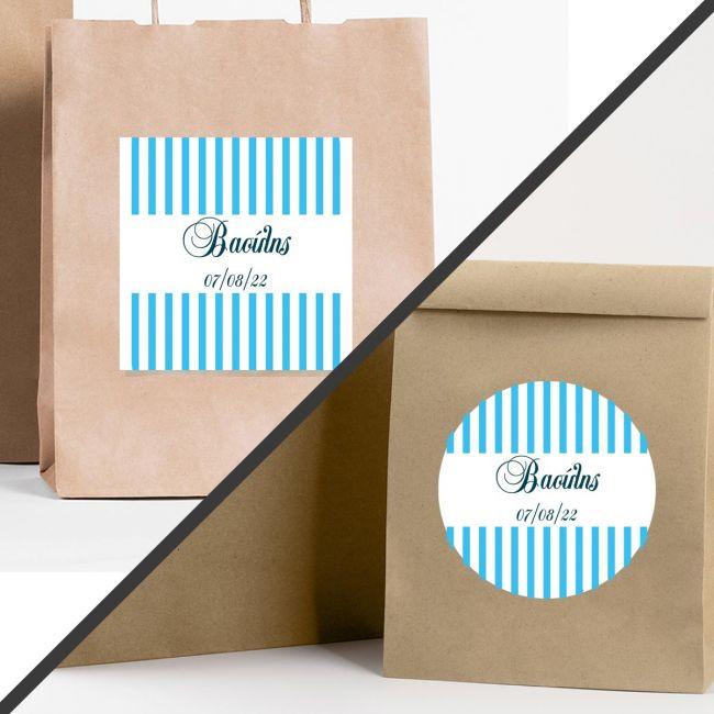 Sticker label Stripes vertical