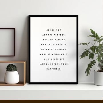 Life, Make it Count, αφίσα, κάδρο