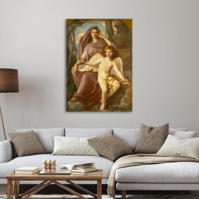 Canvas print Eros and Musa, Henry Oliver Walker