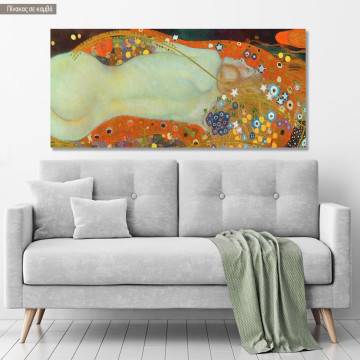 Canvas print Water serpents II(detail), Klimt Gustav