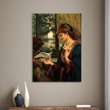 Canvas print Love's messenger, Marie Spartali Stillman