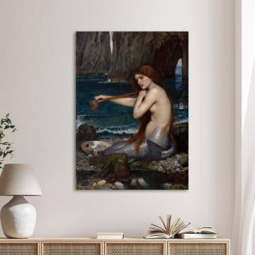 Canvas print A mermaid, Waterhouse J. W.
