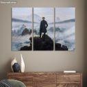 Canvas print Wanderer above the sea of fog Caspar D. F,3 panels